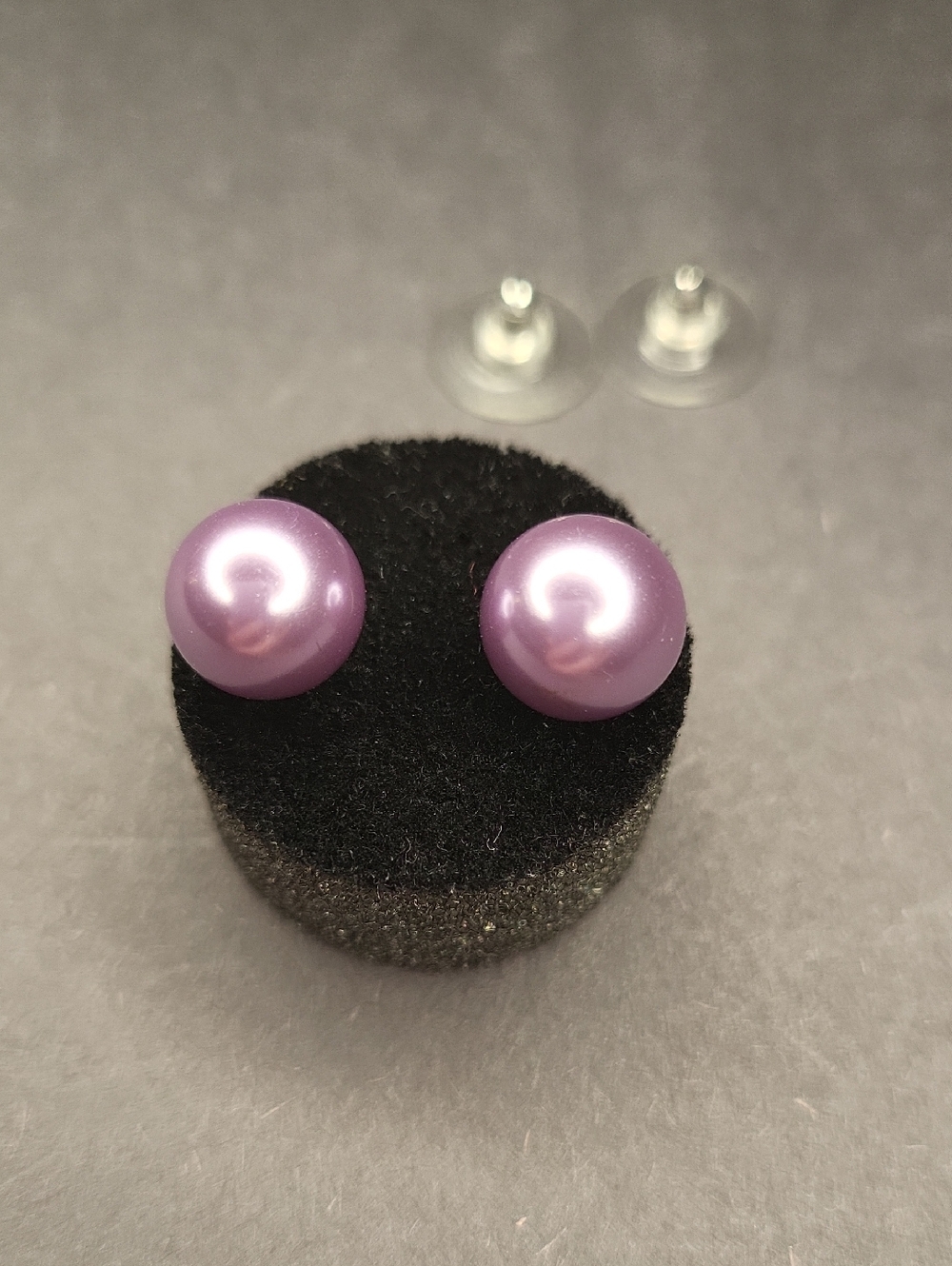 Lavender 9mm Pearl Stud Earrings